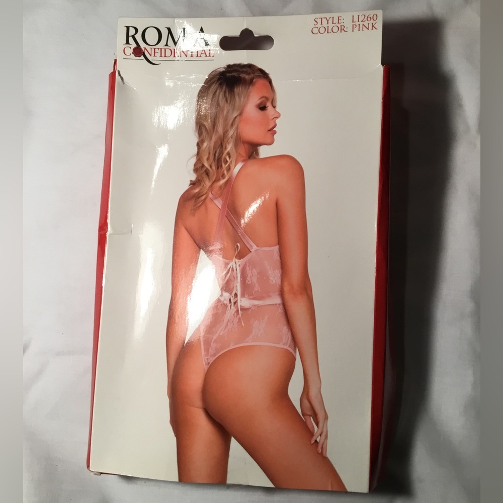 Roma Blush Lace Halter Bodysuit